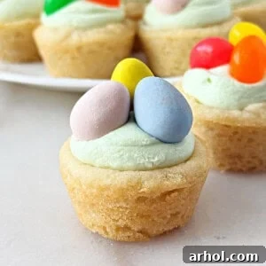 Easter basket cookie cups.
