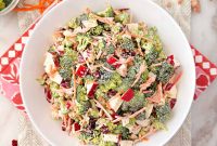 Crunchy Broccoli and Cranberry Salad with Honey-Mustard Dressing