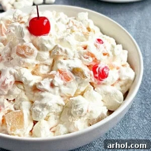 marshmallow fruit salad with cool whip.