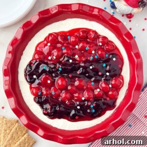 red white and blue cheesecake dip recipe.