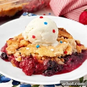 red white and blue dump cake recipe