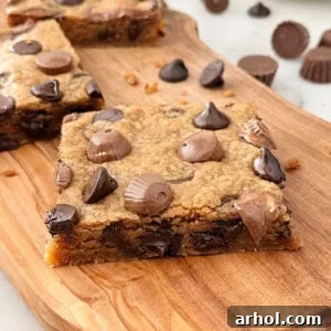 peanut butter chocolate chip bar cookie.