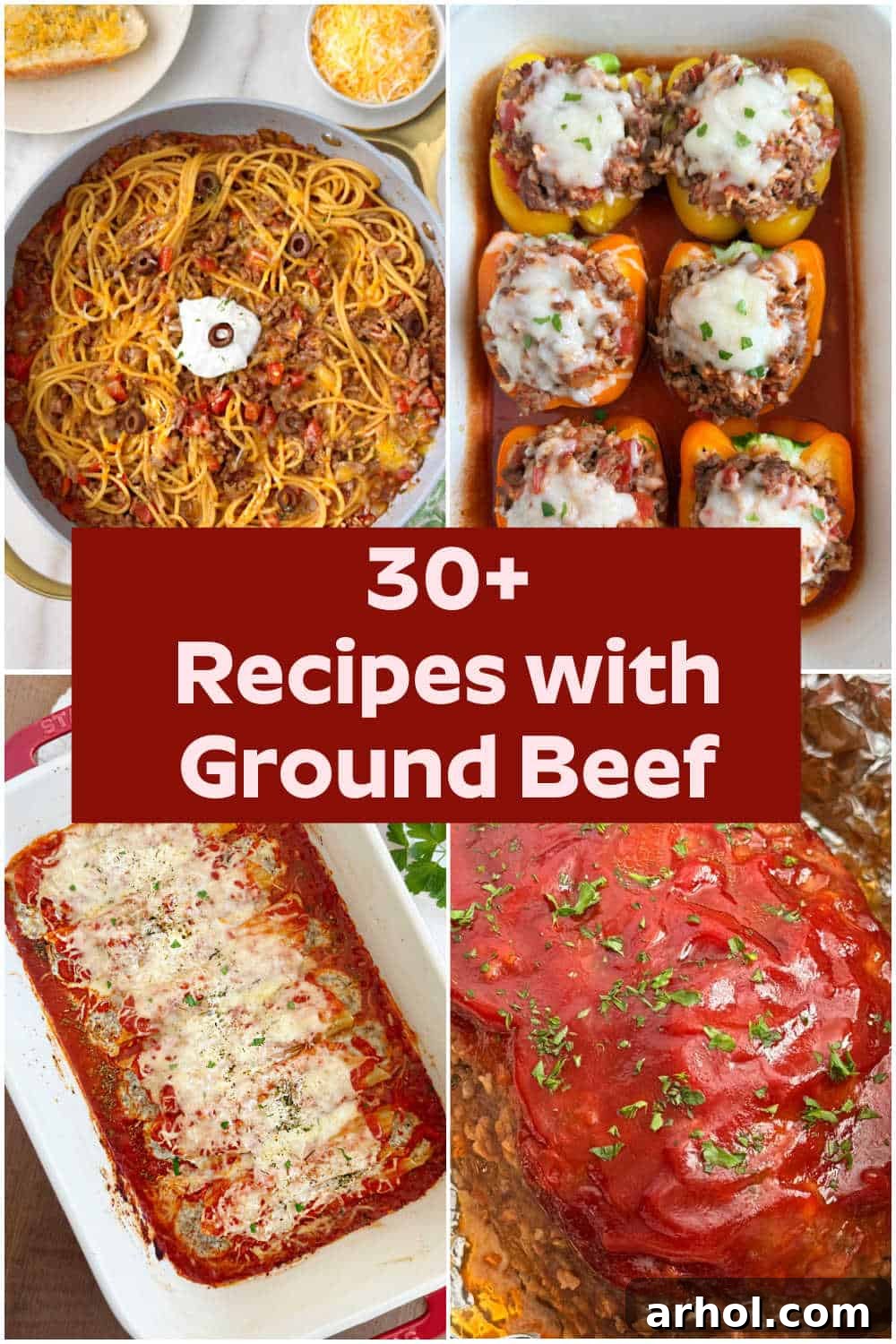 30 easy ground beef recipes pin.