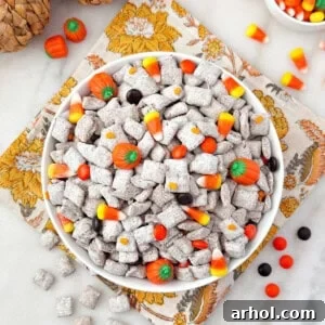 fall puppy chow recipe with chex cereal.